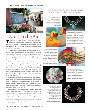 Artis in the Air - Quintessential Barrington Magazine