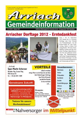 9542 Afritz am See • Dorfstraße 22 ... - Gemeinde Arriach