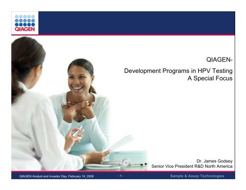 QIAGEN- Development Programs in HPV Testing A Special Focus