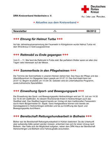 Einweihung Sport- und Bewegungspark - DRK-Heidenheim