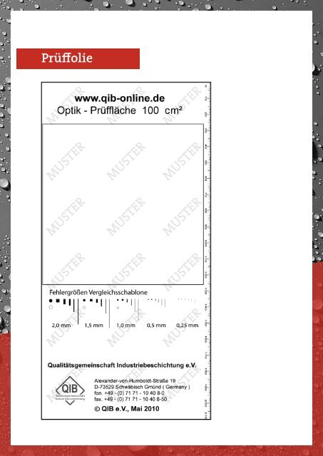 Visuelle Beurteilung organisch beschichteter, dekorativer OberflÃ¤chen