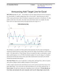 Add target lines to control charts - QI Macros for Excel
