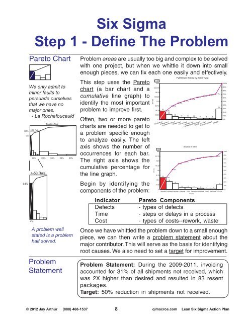 Lean Six Sigma Action Plan 2012.p65 - QI Macros for Excel