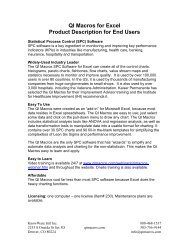 QI Macros Product Description - QI Macros for Excel