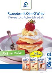 Rezepte mit QimiQ Whip - Die erste aufschlagbare Sahne-Basis