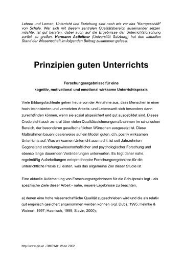 Prinzipien guten Unterrichts - QIS