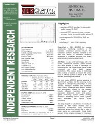 JEMTEC Inc. (JTC : TSX-V) - Canadian Small Caps