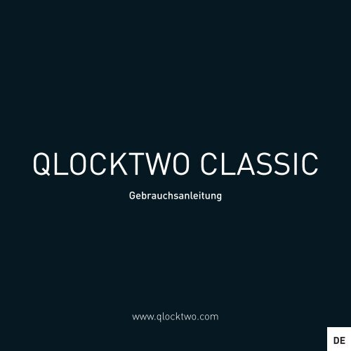 Bedienungsanleitung Qlocktwo Classic