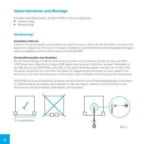 Bedienungsanleitung Qlocktwo Classic