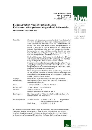 Basisqualifikation Pflege_110509 - qm zentrum kreuzberg ...