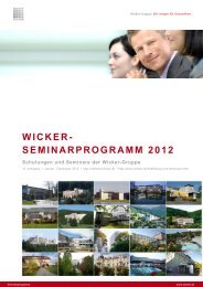 wicker- seminarprogramm 2012 - Wicker-Klinik Bad Homburg vdH