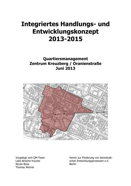 IHEK 2013-2015 - qm zentrum kreuzberg / oranienstrasse