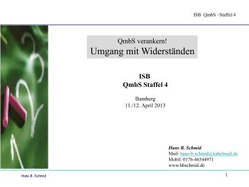 Vortrag Schmid: Widerstand und Kommunikation - QmbS