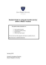 Student Guide to using the turnitin service within a WebCT module