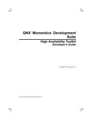 High Availability Toolkit Developer's Guide - QNX Software Systems