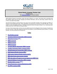 Third Party Terms List v2.11 - QNX Software Systems