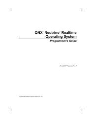 QNX Neutrino Programmer's Guide - QNX Software Systems