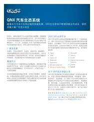 QNX 汽车生态系统 - QNX Software Systems