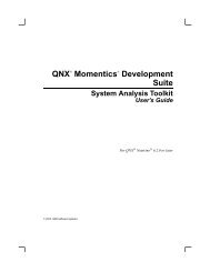 System Analysis Toolkit -- User's Guide - QNX Software Systems