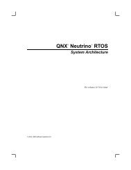 QNX Neutrino RTOS - System Architecture - QNX Software Systems