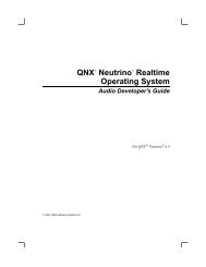 Audio Developer's Guide - QNX Software Systems