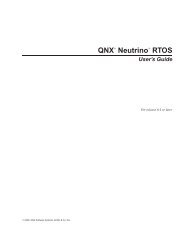 QNX Neutrino User's Guide - QNX Software Systems