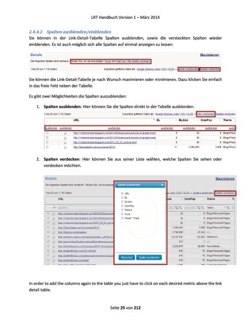 Link Research Tools Handbuch