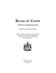 RULES OF COURT - Queen's Printer
