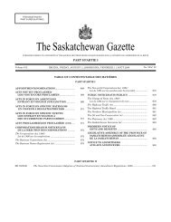 August 11, 2006 - Queen's Printer - Government of Saskatchewan