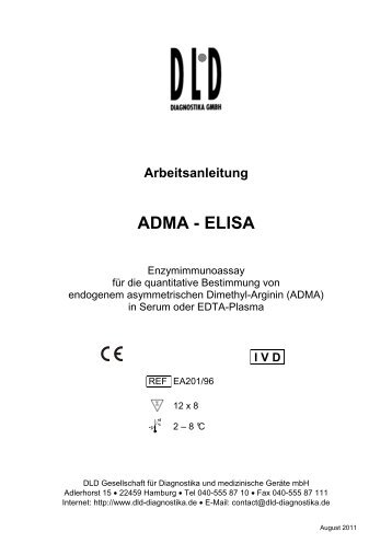 Arbeitsanleitung ADMA - ELISA - DLD Diagnostika GmbH