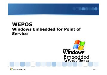 Windows Embedded for Point of Service FY07 (30) - Q Products