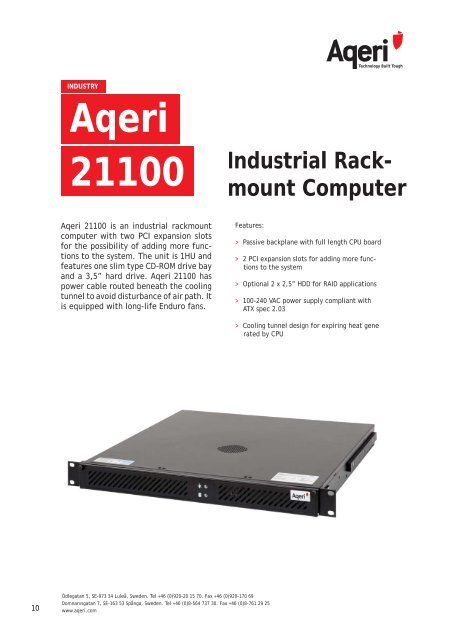 Aqeri Technology Built Tough Product Guide - Q-Products