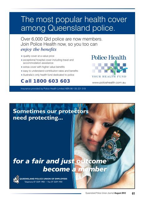 Ph 3259 1900 (24 hours) - Queensland Police Union