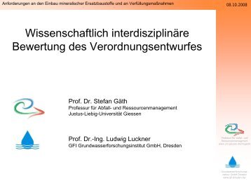 Prof. Dr. Stefan GÃ¤th/Prof. Dr. Ludwig Luckner