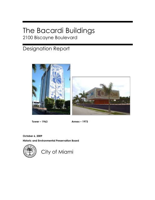 The Bacardi Buildings - City of Miami