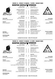 norths deVils norths deVils ipswiCh ipswiCh