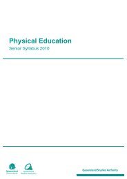 Physical Education Senior syllabus 2010 - Queensland Studies ...