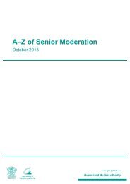 A-Z of Senior Moderation - Queensland Studies Authority