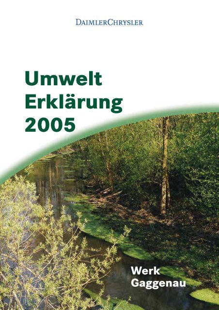 Daimlerchrysler Werk Gaggenau, Umwelterklärung 2005