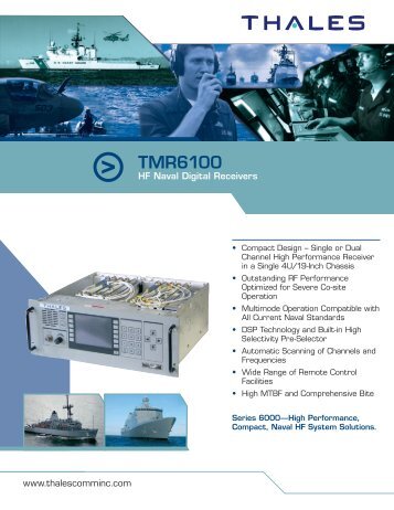 TMR6100 HF Naval Digital Receivers - Thales Communications, Inc.