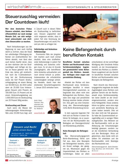 Kunststofftechnik | wirtschaftinform.de 06.2014