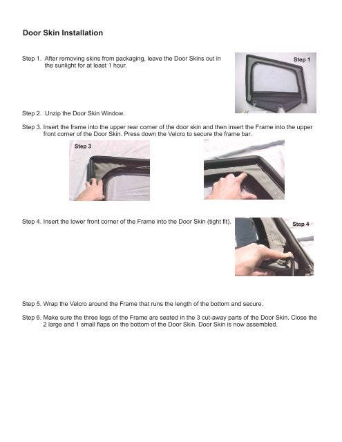 Installation Instructions - Rampage Products