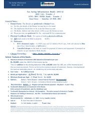 Salient Features of the Bonds : - QUADRATIC FINANCIALS