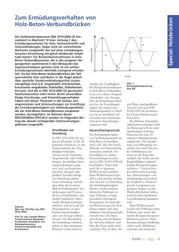 Zum Ermüdungsverhalten von Holz-Beton ... - Quadriga