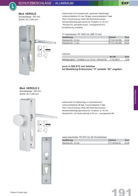 Exportkatalog 14/15 Türbeschläge