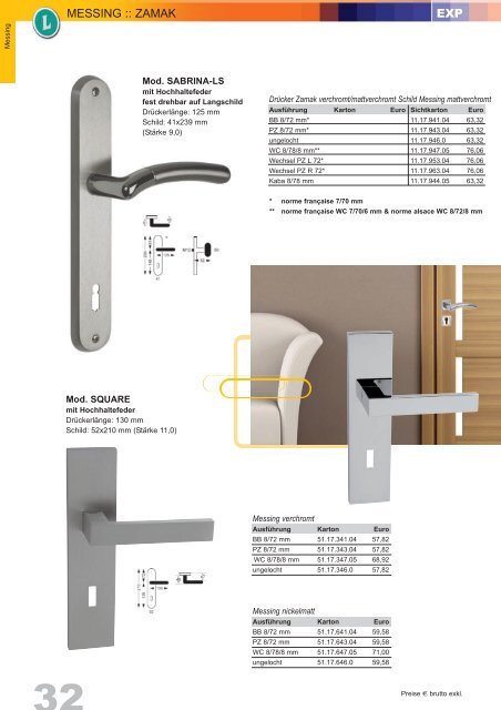 Exportkatalog 14/15 Türbeschläge