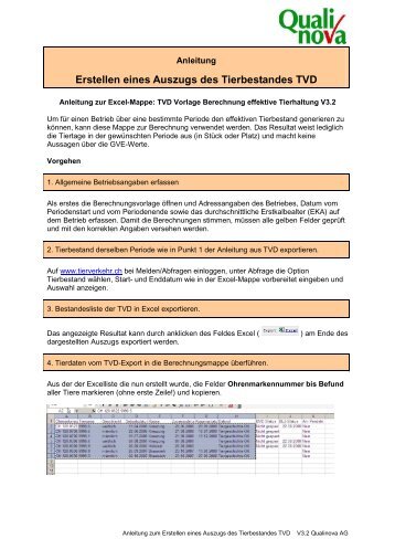 Kopie von Anleitung Erstellen Auszug TVD V3.2 - Qualinova AG