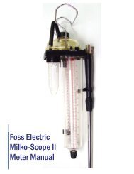 Foss Electric Milko-Scope II Meter Manual - Quality Certification ...