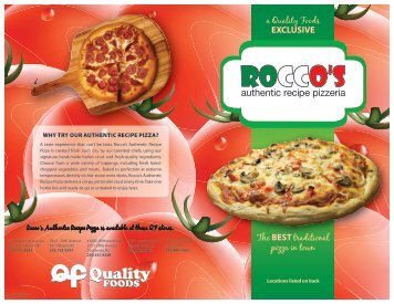 authentic recipe pizzeria - Quality Foods