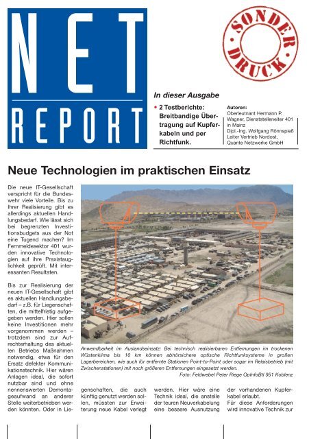 Neue Technologien im praktischen Einsatz - 3M Services GmbH